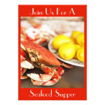Invitation de crabe et de citrons