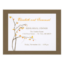 Invitation de dîner de répétition de chute