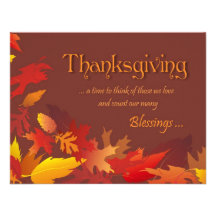 Invitation de dîner de thanksgiving