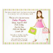 Invitation de douche de bébé de maman d'achats ave
