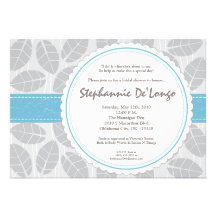 invitation de douche de Brida de feuillage de feui
