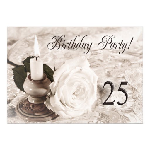 Invitation de fête d'anniversaire 25 années