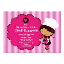 Invitation de fête d'anniversaire de cuisson de cu