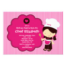 Invitation de fête d'anniversaire de cuisson de cu