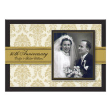 Invitation de fête d'anniversaire de damassé de ru