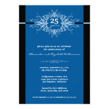 Invitation de fête d'anniversaire de Nouveau (bleu