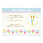 Invitation de fête d'anniversaire de petit gâteau