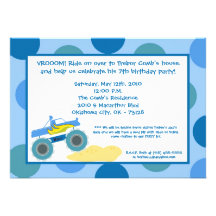 invitation de fête d'anniversaire de Truc de monst