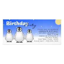 Invitation de fête d'anniversaire d'hiver avec des