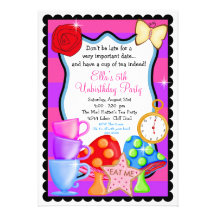 Invitation de fête d'anniversaire du pays des merv