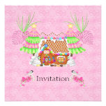 Invitation de fête de Noël de pain d'épice