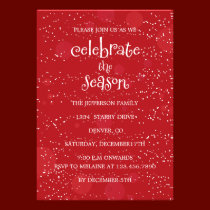 Invitation de fête de vacances de chutes de neige invitations