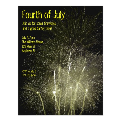 Invitation de feux d'artifice