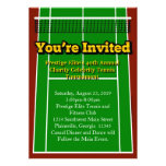 Invitation de graphique de disposition de court de