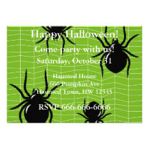 Invitation de Halloween d'araignée