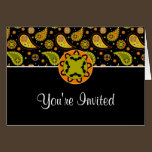 Invitation de Halloween Paisley cartes
