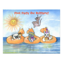 Invitation de la réception au bord de la piscine d