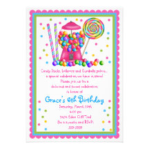 Invitation de machine et de sucrerie de Gumball