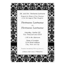 Invitation de mariage damassé invitations