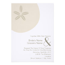 Invitation de mariage du dollar de sable ainsi que