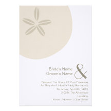 Invitation de mariage du dollar de sable de jeune 