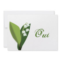 Invitation de mariage muguet oui