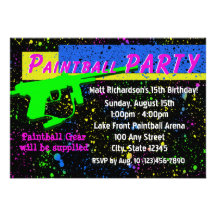 Invitation de Paintball