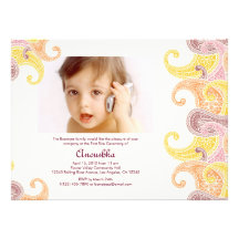 Invitation de Paisley Annaprashan (premier riz)