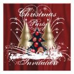 Invitation de partie d'arbres de Noël