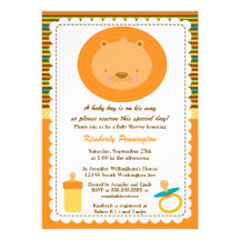 Invitation de partie de baby shower de garçons de 
