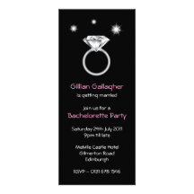 Invitation de partie de Bachelorette d'anneau de B