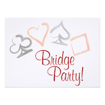 Invitation de partie de carte de pont