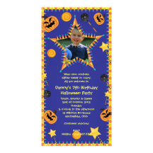 Invitation de partie de costume de Hallowen de l'a Cartes De Vœux Avec Photo