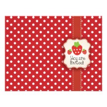 Invitation de partie de fraise
