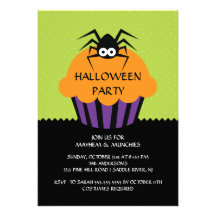 Invitation de partie de Halloween de petit gâteau 