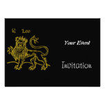 Invitation de partie de Lion d'art déco