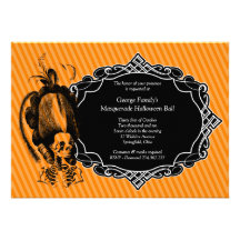 Invitation de partie de mascarade de boule de Hall