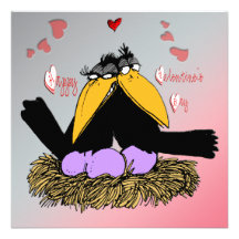 Invitation de partie de nid d'amour de Valentine