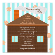 Invitation de partie de pendaison de crémaillère -