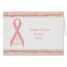 Invitation de partie de survivant de cancer du sei cartes de vœux