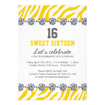 Invitation de partie de sweet sixteen