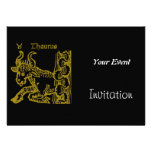 Invitation de partie de Taureau d'art déco
