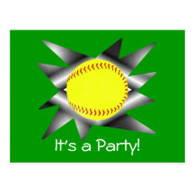 Invitation de partie du base-ball de Fastpitch Carte Postale