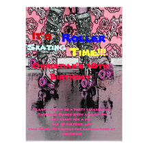 Invitation de patinage de fête d'anniversaire d'ad
