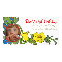 Invitation de photo d'anniversaire de David Photocarte Customisée