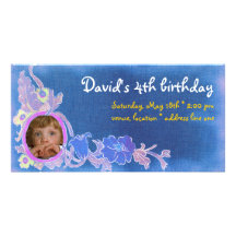 Invitation de photo d'anniversaire de David Photocartes Personnalisées