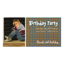 Invitation de photo de fête d'anniversaire de Davi Photocarte Personnalisée