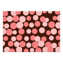 Invitation de rebondissement rose de points