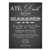 Invitation de réception de mariage de style de tab