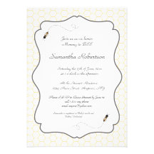 Invitation de ronflement de baby shower d'abeilles